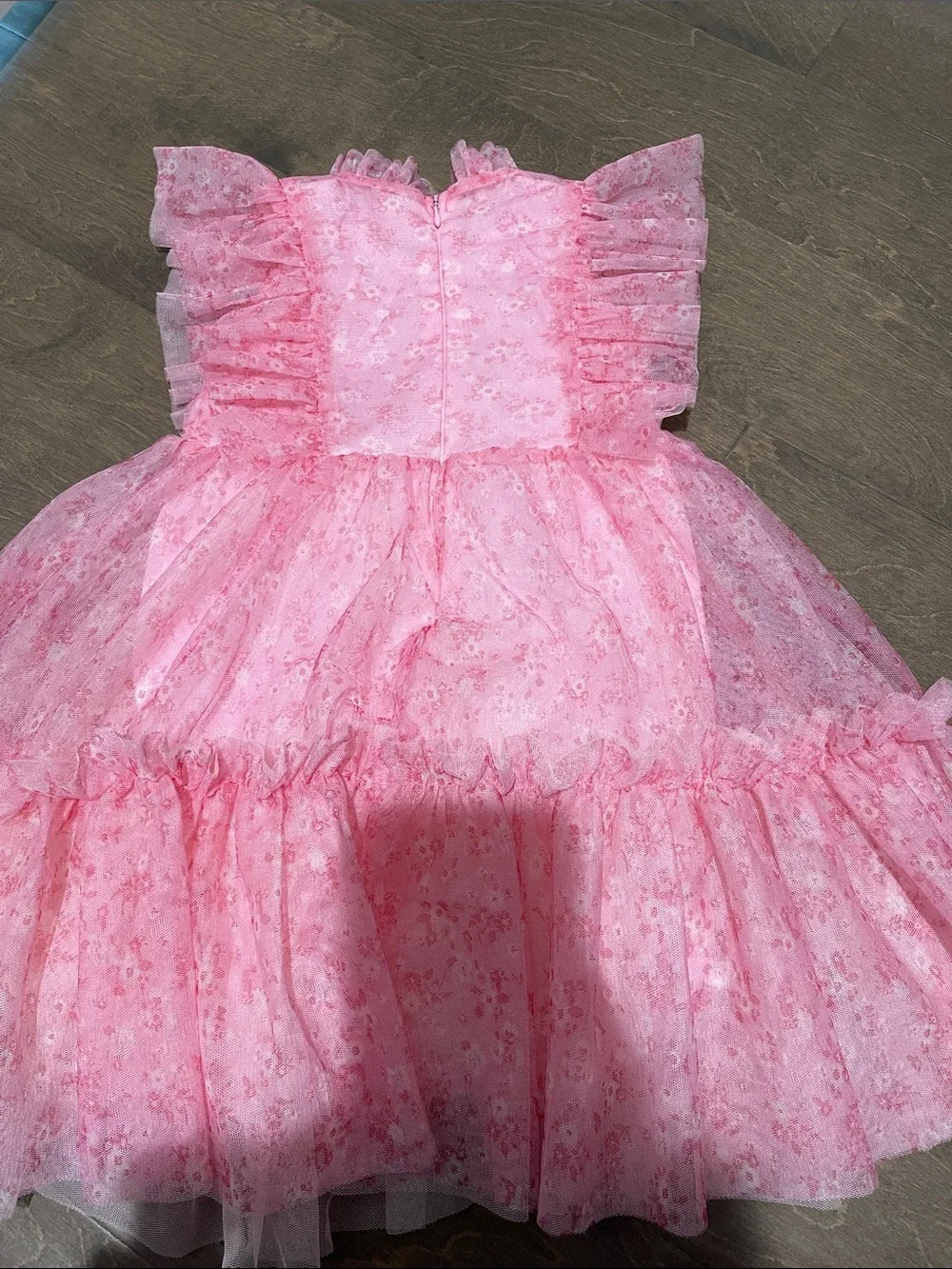 Pink Ruffled Tulle Party Dress Size 4